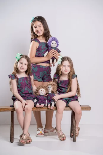 Kit Conjunto Infantil Babado e Boneca